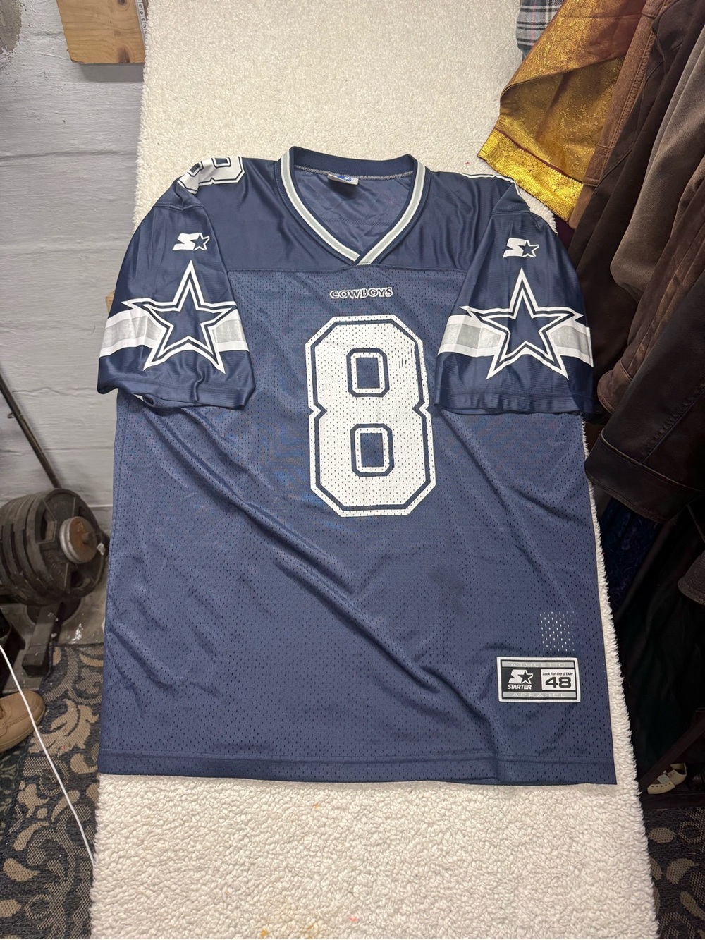 Vintage 1998 starter NFL Dallas Cowboys AIKMAN #8 Football Jersey Size 48/L